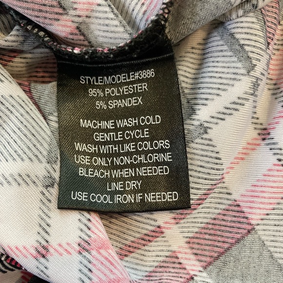 INC Black/Pink Plaid Cowl Drape Sleeveless Top XL Day/Evening Wear Resort Wear - Picture 3 of 5